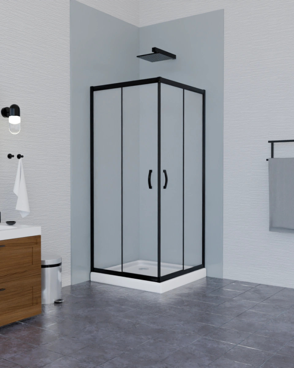 Pool Serisi Siyah Profilli Cam Duşakabin - Görsel 4