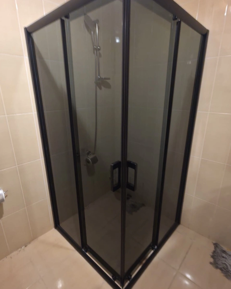 Pool Serisi Siyah Profilli Füme Cam Duşakabin  ( 2 ) - Görsel 2