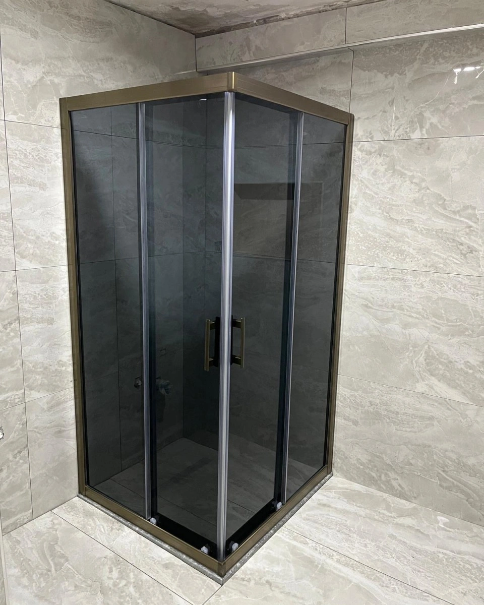 Pool Serisi Siyah Profilli Füme Cam Duşakabin  ( 2 )